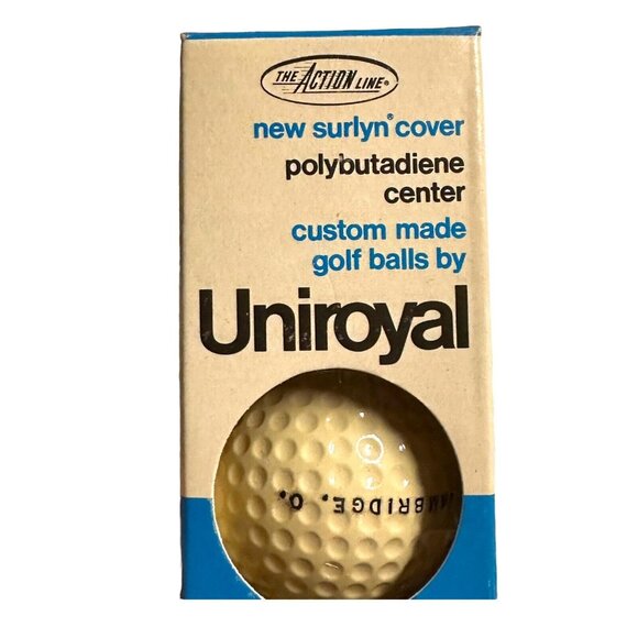 Vintage Uniroyal Golf Balls W/Sleeve The Action Line New Surlyn Cover NOS - Picture 6 of 11